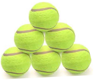 Owlix Green Color Cricket Tennis Ball Light Weight Balls , 6 Balls Pack i75 Cricket Tennis Ball(Standard, Pack of 6)