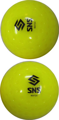 SNS Dimple Match Hockey Hockey Ball(Standard, Pack of 2, Yellow)