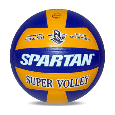SPARTAN Spirit SUPER VOLLEY Leather (Approved By VFI) Volleyball - Size: 4(Standard, Pack of 1)