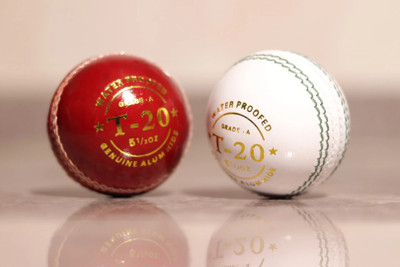 KHX ENTERPRISES RED & WHITE T-20 Cricket Ball Cricket Leather Ball(Standard, Pack of 2, Red)