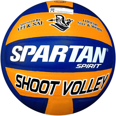 SPARTAN Spirit SHOOT VOLLEY Leather Volleyball - Size: 4(Standard, Pack of 1)