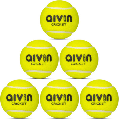 AIVIN Speed High Bounce Cricket Tennis Ball(Standard, Pack of 6, Green)