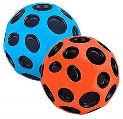 Lacasada Bouncing Moon Ball for Kids with Soft Rubber Bounce Ball Set Handball(Standard, Pack of 2)
