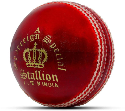 Heega Sports Stallion Cricket Leather Ball(Standard, Pack of 6, Red)