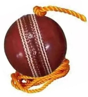 Peecock Corporation NXC- Leather Cricket Hanging Ball Red / 1 Ball ,cb29 Cricket Training Ball(Standard, Pack of 1, Red)