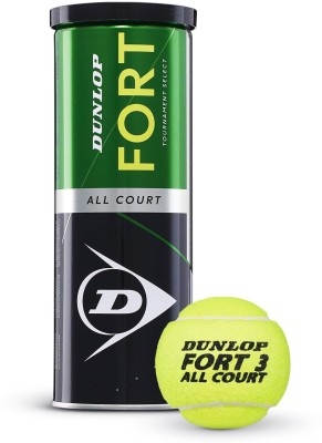 DUNLOP Fort All Court 4 Can (3 Balls/Can) Tennis Ball(Pack of 12, Green)