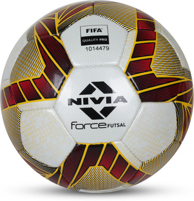 NIVIA Force Futsal Football - Size: 4(Kids, Pack of 1, Red, Yellow)