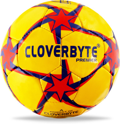 CLOVERBYTE Yellow Premier PVC Football For Kids And Youth Hand Stitched Football - Size: 5(Standard, Pack of 1)