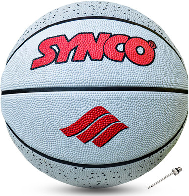SYNCO Culture Series | Official Men's Basketball | Moulded | 8 Panel | White Grey Basketball - Size: 7(Standard, Pack of 1)