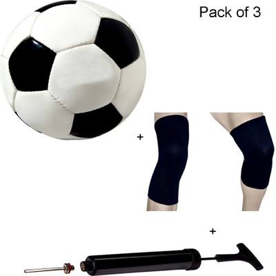 manicreation Kick with Pump Football - Size: 5(Standard, Pack of 1, Black, White)