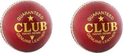AAT Club Cricket Leather Ball(Standard, Pack of 2, Red)