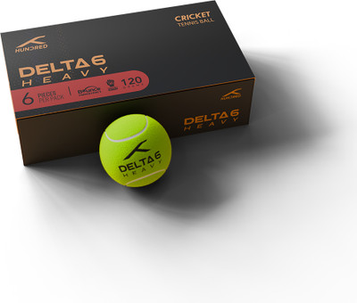 Hundred Delta 6 Heavy Cricket Tennis Ball(Standard, Pack of 6)