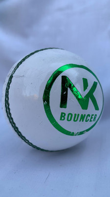 NK WORLD 4-Piece Bouncer Cricket Ball Cricket Leather Ball(Standard, Pack of 1, White)