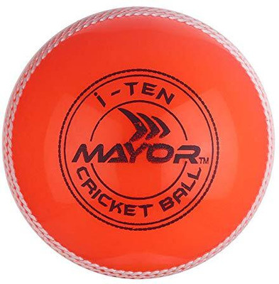 MAYOR I-10 Cricket Ball For Indoor/Outdoor and Street Cricket Rubber Ball(Standard, Pack of 1, Orange)