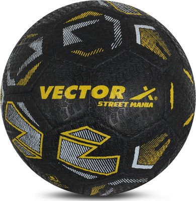 VECTOR X STREET-MANIA Football - Size: 5(Standard, Pack of 1, Black, Yellow)