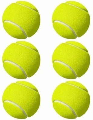 GJSHOP Rubber Light Weight Tennis/Cricket Ball Tennis Ball (Pack of 1, Green) Cricket Tennis Ball(Standard, Pack of 6, Green)
