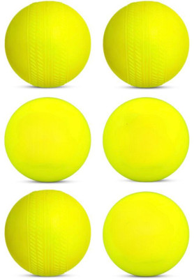 WINPRO Plastic Cricket Training Ball Yellow Toy Balls for Cricket for Indoor & Outdoor Cricket Training Ball(Standard, Pack of 6, Yellow)
