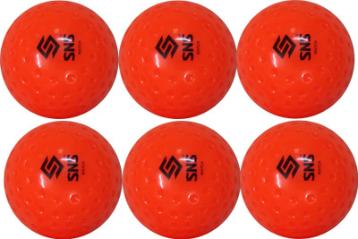 SNS Dimple Match Hockey Hockey Ball(Standard, Pack of 6, Red)