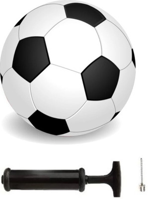 VGS Sports Football Size-5 With Air pump Football Kit Football - Size: 5(Standard, Pack of 1, Black, White)