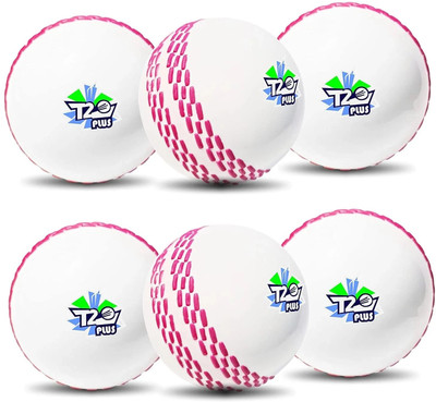 Jaspo T-20 Plus Practice Ball/Wind for - Indoor & Outdoor Street & Beach Cricket Synthetic Ball(Standard, Pack of 6, White)