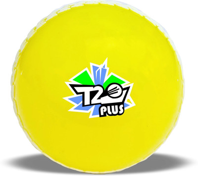Jaspo T-20 Plus Practice Cricket/Wind Ball for Indoor & Outdoor Street Cricket Synthetic Ball(Standard, Pack of 1, Yellow)