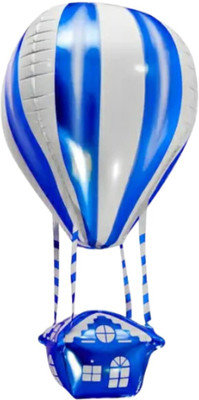 Kapoor stores Printed Hot Air 4D Foil Balloon Big Size (34X11 In, 1pcs) Balloon(Blue, Pack of 1)