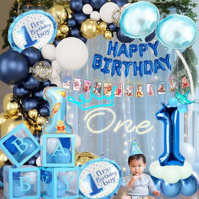 Party Bird Premium Birthday Decoration Combo Set Kit Pack of 95 Pcs(Set of 95)