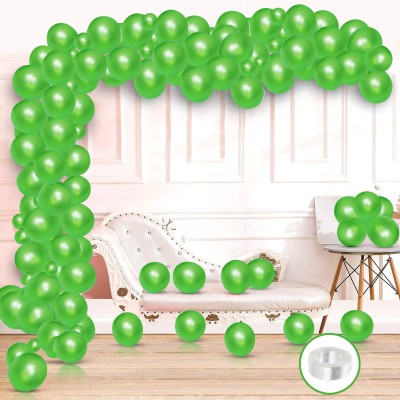 ZYOZI Solid Mettalic Balloon Garland Arch Kit 10 inch Party Balloons for Boys Girls Birthday Balloon(Green, Pack of 51)