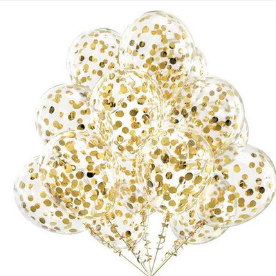 Tejal Trader Solid New-01-trader-confetti golden balloonsss Balloon(Gold, Pack of 10)