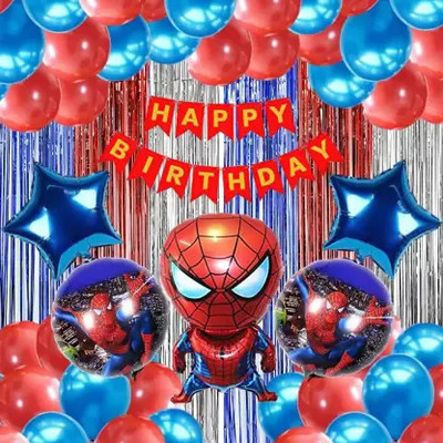 FOOGAA Printed spiderman birthday decoration avengers theme combo kit for boys girls(Set of 40)