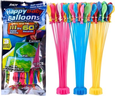 Case Creation Solid Fun Magic Water Balloons Magic Balloon(Purple, Red, Yellow, White, Pack of 111)