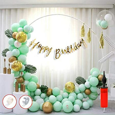 krido Solid Decorations Item Green Balloon(Green, Pack of 62)