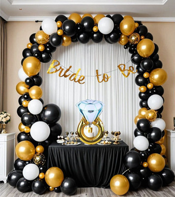 ARV Solid Bride To Be Combo - 38Pcs Bride To Be Props And Decoration Balloon(Multicolor, Pack of 38)