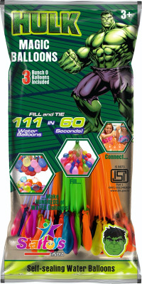 Jayaansh Traders Solid Solid Magic Balloons Bunch 111 Balloons In 3 Bunch in 1 Pack (multicolour) Magic Balloon(Multicolor, Pack of 1)