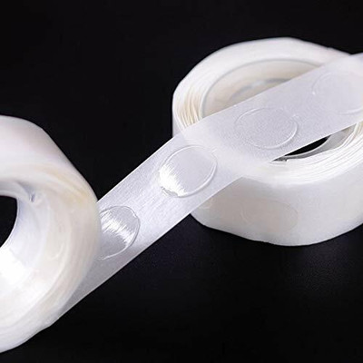 RJV Global Solid 200PCS (2 Rolls) Double Sided Balloon Glue for Dots Sticker Adhesive Point Tape ,for Wedding, Christmas, Birthday Party, Home Decoration Balloon Bouquet(White, Pack of 2)