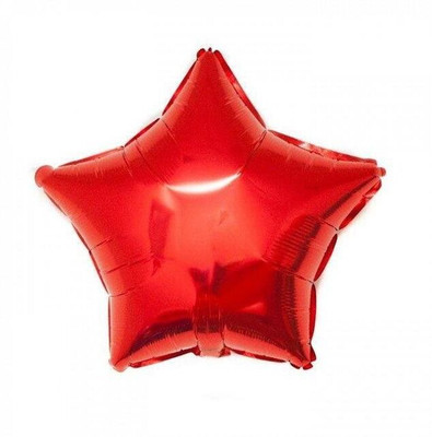 Bloomsevent Solid Blooms Event Twinkling star shape foil Balloon ( Red) Balloon(Red, Pack of 1)