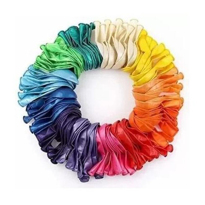 PARTY MIDLINKERZ Solid 100pcs Metallic Balloons for Birthday / Anniversary/Wedding Party Decoration Balloon(Multicolor, Pack of 100)