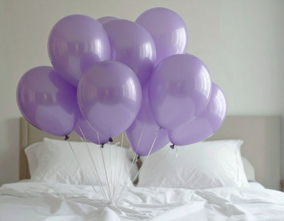 SKYWINS Solid Purple Balloons Pack of 100 | 12 Inch Latex Balloons for Birthday & Party Decor Balloon(Purple, Pack of 100)