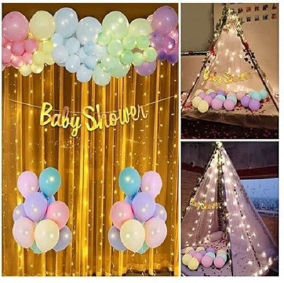 ARV Solid Baby Shower Decoration Items Set for Mom to Be-pack of 39 (Set of 39) Balloon(Multicolor, Pack of 39)