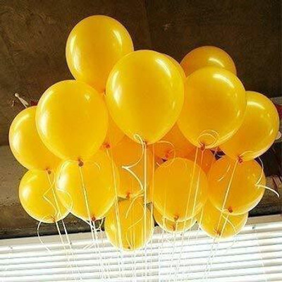 Tejal Trader Solid New-01-trader-shribalaji yellow 100 Balloon(Gold, Pack of 100)