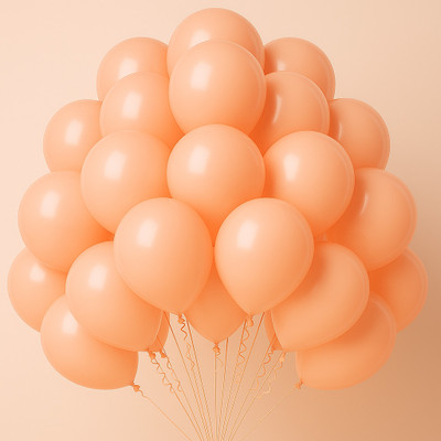 Rimis Solid Premium Pastel Orange Balloons for Birthday, Wedding, & Event Decorations Balloon(Orange, Pack of 100)