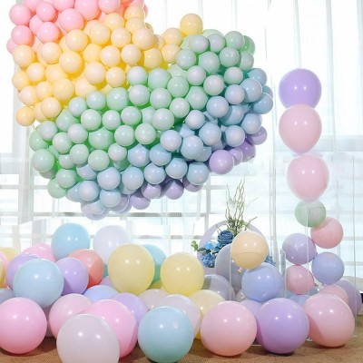 Sambaby Solid Multicolor Pastel Balloon Balloon(Multicolor, Pack of 50)
