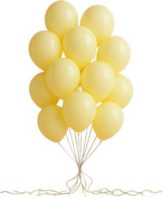 GIFTELLA Solid Pastel Yellow Balloon(Yellow, Pack of 50)
