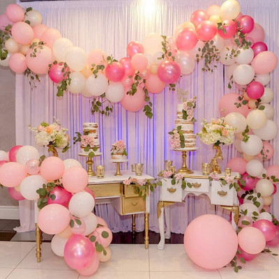Tejal Trader Solid Balloon Arch Decorating Strip 2 Rolls of 5 m Each and 2 pcs glue dot Balloon Bouquet(White, Pack of 4)