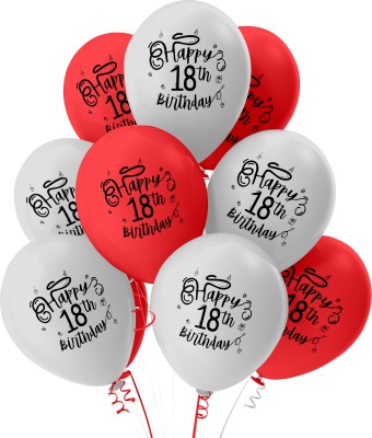 TMB Store Printed The Magic Balloons Store- Happy 18th Birthday Balloons Pack of 30pcs Balloon(Multicolor, Pack of 30)