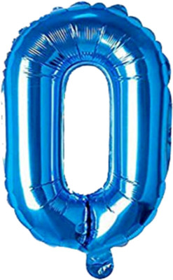 Party Parindey Solid Zero Number Foil-Modern kids/Adults Party item Birthday Anniversary Letter Balloon(Blue, Pack of 1)