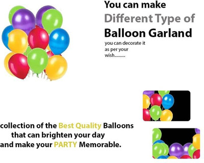 Abhinandan Decors Solid Golden Foil Multi Balloon Multi Banner Balloon(Multicolor, Pack of 36)