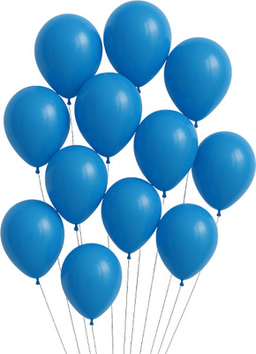 Bzore Solid 100Pc Blue Metallic Balloons for Birthday,Anniversary& Party Decoration Balloon(Blue, Pack of 100)