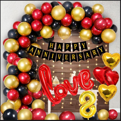 groovy dudz 8th Happy Anniversary Decoration Kit - 72Pcs(Set of 73)