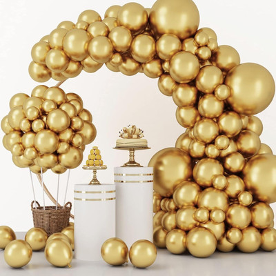 Event Vibe Solid RTEP.GLDBLN.50PCS Balloon(Gold, Pack of 50)